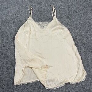 Anthropologie E by Eloise Silk Lace Cami Top Small Ivory Sleep Intimates